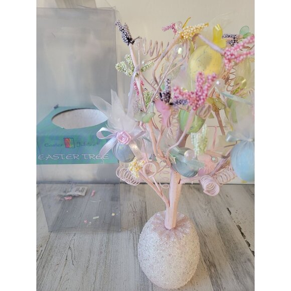 Vintage jubilee Easter tree table top spring decor unique beaded - Picture 3 of 9